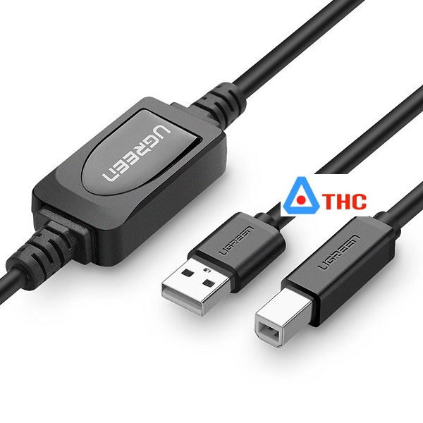 Hình ảnh sản phẩn cáp USB máy in 15m Ugreen có chíp khuếch đại 